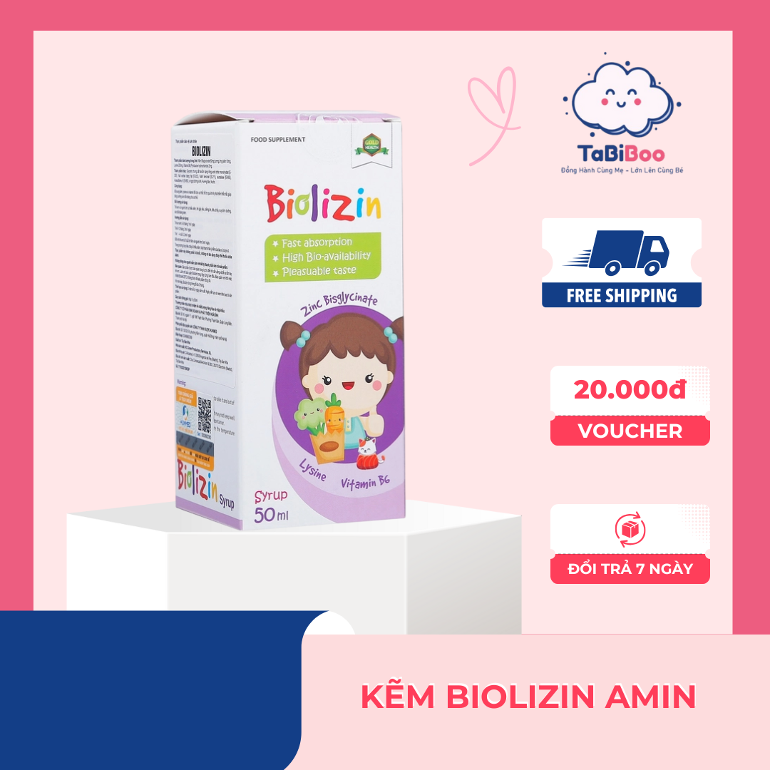 Kẽm Biolizin Amin 50ml cho bé trên 3 tháng tuổi