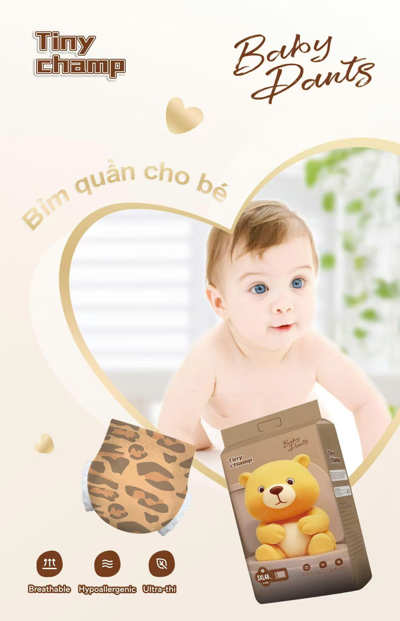 Bỉm – Tã Quẩn Tiny Champ Cao Cấp
