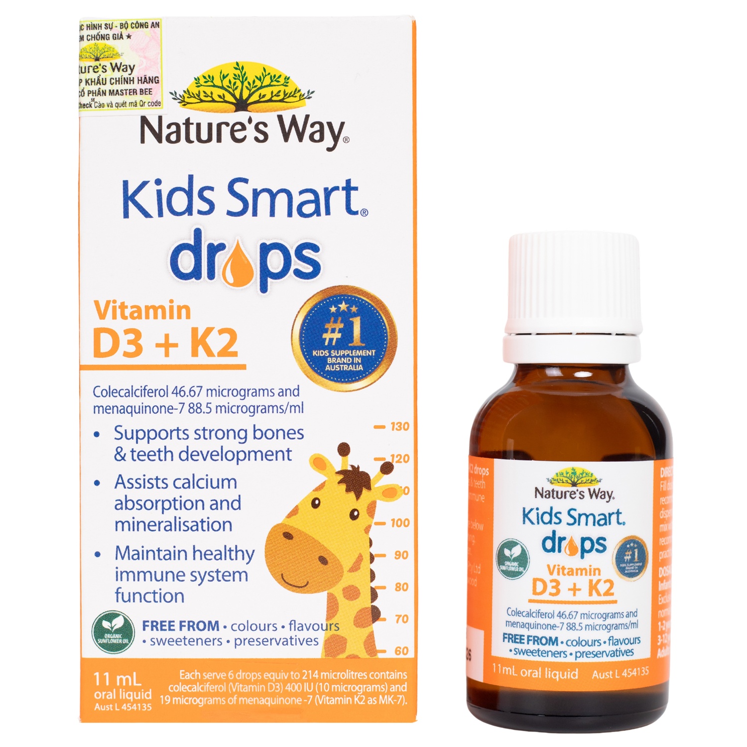 Vitamin D3 + K2 Nature’s Way Kids Smart Drops