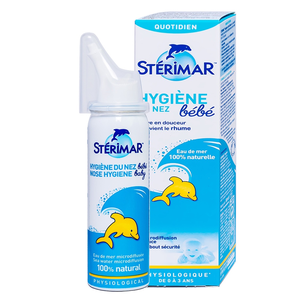 Xịt mũi cá heo Stérimar Baby 50ml (Xanh Vàng)